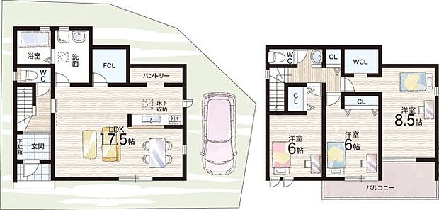 【3LDK+S(納戸)】○山直北小学校・・・徒歩7分 ○山直中学校・・・徒歩6分