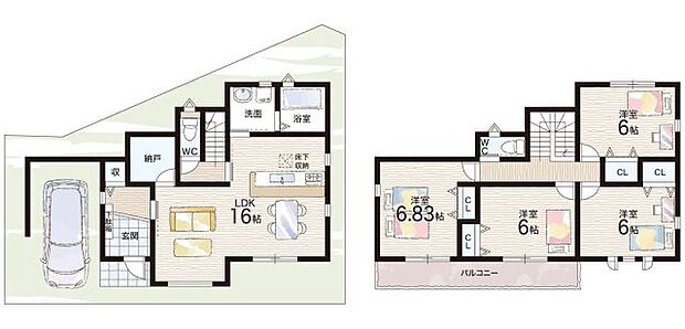 【4LDK+S(納戸)】○桜丘北小学校・・・徒歩5分 ○桜丘中学校・・・徒歩13分