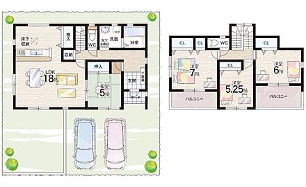 ○筑紫が丘小学校・・・徒歩9分 ○広陵中学校・・・徒歩8分 