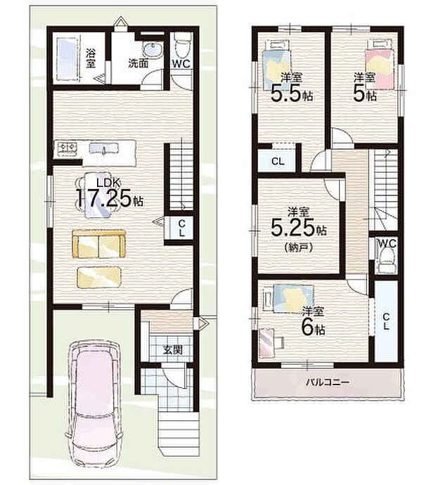 【3LDK+S(納戸)】○瑞穂小学校・・・徒歩2分 ○東中学校・・・徒歩7分