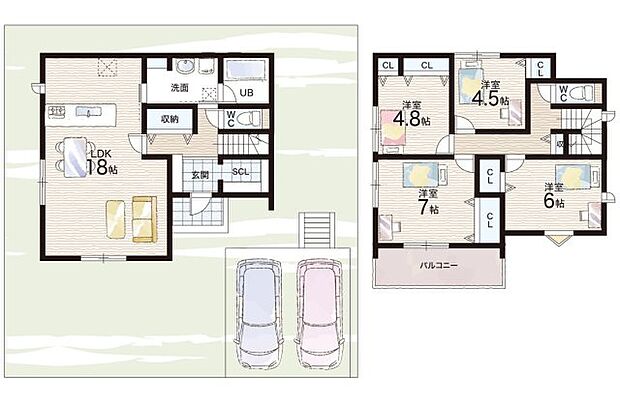 【4LDK】○小部東小学校・・・徒歩11分 ○小部中学校・・・徒歩11分