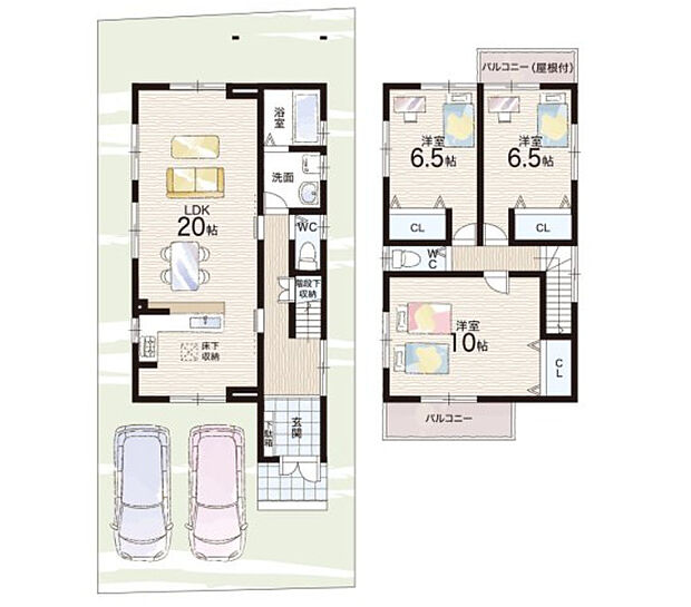 【3LDK】○神川小学校・・・徒歩１８分 ○神川中学校・・・徒歩３０分