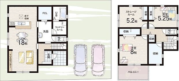 【4LDK】○川西小学校・・・徒歩5分 ○式下中学校・・・徒歩13分