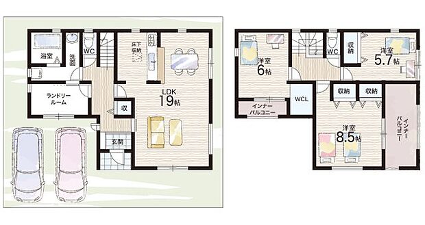 【3LDK】○田原本小学校・・・徒歩7分 ○田原本中学校・・・徒歩8分