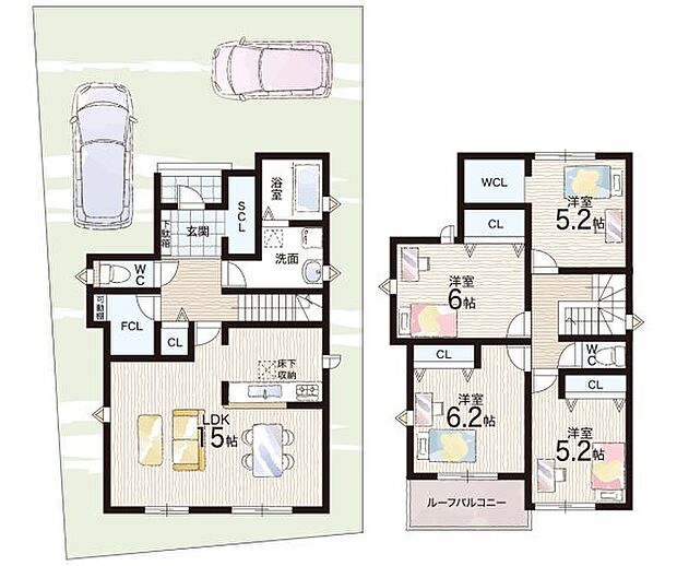 【4LDK+S(納戸)】○陵西小学校・・・徒歩13分 ○高田西中学校・・・徒歩16分