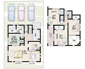 ○五常小学校・・・徒歩8分 ○第四中学校・・・徒歩7分 
