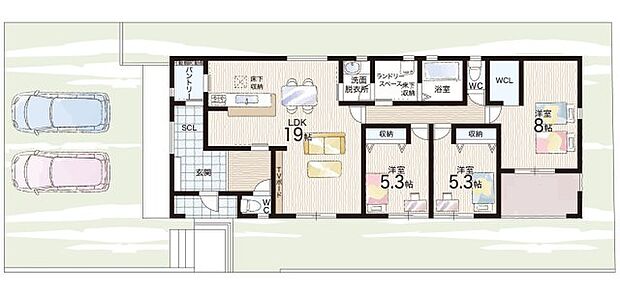 【3LDK】○第五小学校・・・徒歩14分 ○第六中学校・・・徒歩14分