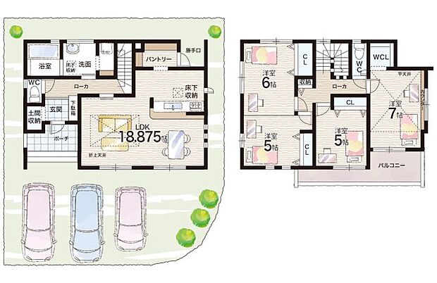 【3LDK】○桐原小学校・・・徒歩13分 ○八幡西中学校・・・徒歩11分