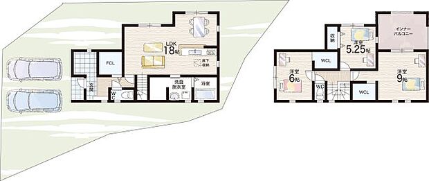 【3LDK】○生駒東小学校・・・徒歩15分 ○緑ヶ丘中学校・・・徒歩13分