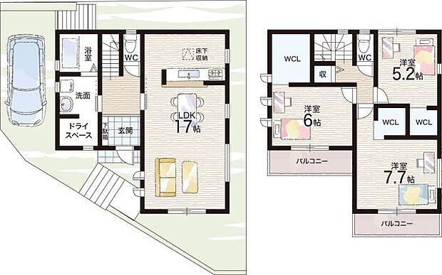 【3LDK】○春日小学校・・・徒歩6分 ○東香里中学校・・・徒歩10分