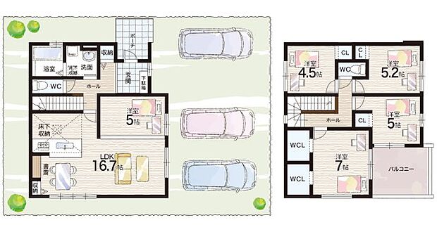 【5LDK】○小部小学校・・・徒歩15分 ○小部中学校・・・徒歩18分