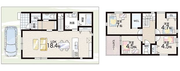 【4LDK】○杭瀬小学校・・・徒歩10分 ○小田中学校・・・徒歩9分
