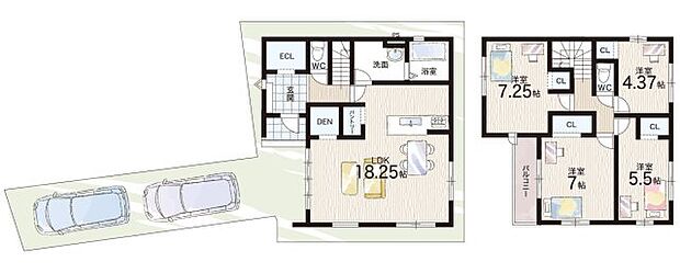 【4LDK】○膳所小学校・・・徒歩18分 ○粟津中学校・・・徒歩13分