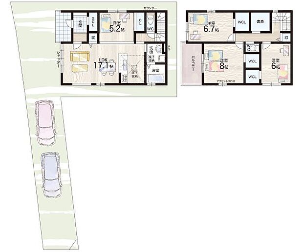 【2LDK+S(納戸)】○醍醐小学校・・・徒歩7分 ○醍醐中学校・・・徒歩3分