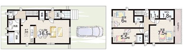 【3LDK+S(納戸)】○老上小学校・・・徒歩9分 ○老上中学校・・・徒歩9分