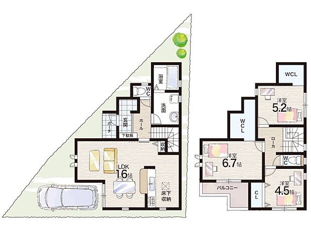【3LDK】○大庄小学校・・・徒歩2分 ○大庄中学校・・・徒歩9分