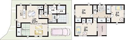 ○倉治小学校・・・徒歩8分 ○第二中学校・・・徒歩24分 