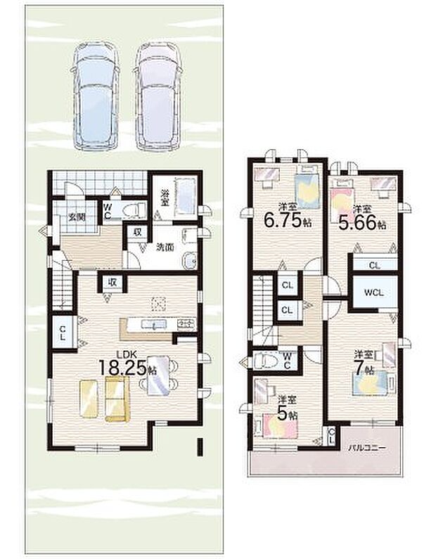 【4LDK】○園和北小学校・・・徒歩10分 ○園田東中学校・・・徒歩13分