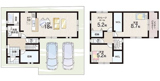 【2LDK+S(納戸)】○古市小学校・・・徒歩15分 ○誉田中学校・・・徒歩3分