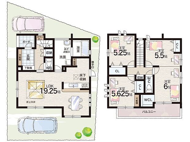 【3LDK】○前裁小学校・・・徒歩9分 〇西中学校・・・徒歩23分