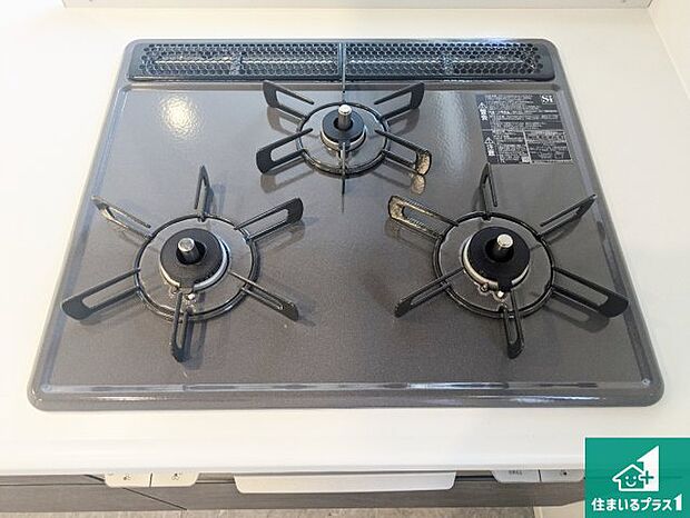 【コンロ】ダブル高火力Ｓｉセンサー付きコンロ！３口あるので、まとめて料理をする時も大活躍！ 