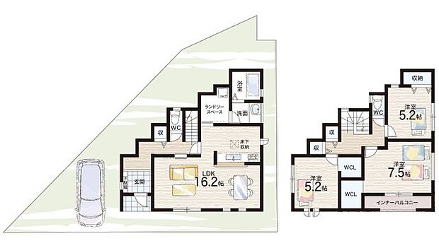 【3LDK】○五月丘小学校・・・徒歩10分 ○渋谷中学校・・・徒歩8分