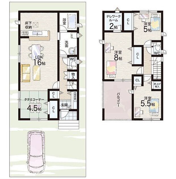【4LDK+S(納戸)】○長尾小学校・・・徒歩２７分 ○長尾中学校・・・徒歩２４分