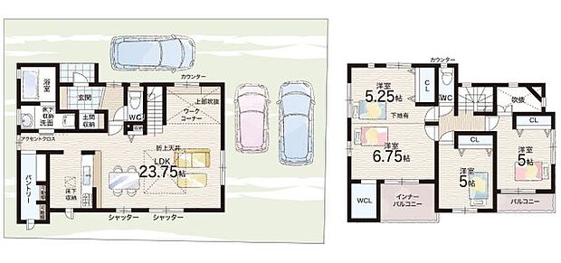 【3LDK】○斑鳩小学校・・・徒歩7分 ○斑鳩中学校・・・徒歩15分