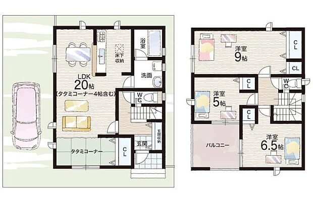 【3LDK】○大井小学校・・・徒歩23分 ○大成中学校・・・徒歩8分