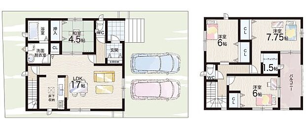 【4LDK】○石山小学校・・・徒歩23分 ○石山中学校・・・徒歩30分