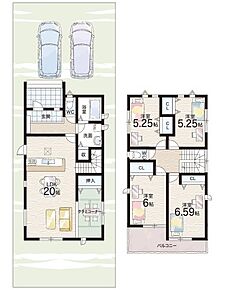 ○園和北小学校・・・徒歩10分 ○園田東中学校・・・徒歩13分 