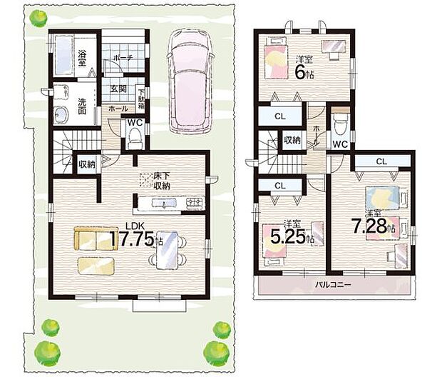 【3LDK】○多田小学校・・・徒歩13分 ○多田中学校・・・徒歩20分