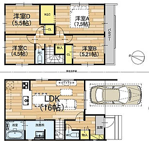 ○安倉小学校・・・徒歩6分 ○安倉中学校・・・徒歩10分 
