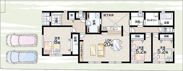 【3LDK】○忍海小学校・・・徒歩20分 ○新庄中学校・・・徒歩12分