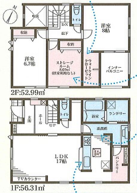 【2LDK+S(納戸)】○御所小学校・・・徒歩10分 ○御所中学校・・・徒歩10分