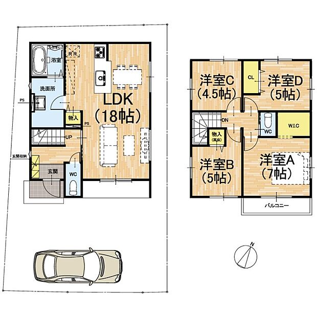 【4LDK】○久世小学校・・・徒歩12分 ○東城陽中学校・・・徒歩14分