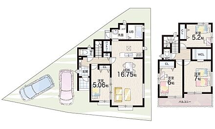○忠岡小学校・・・徒歩5分 ○忠岡中学校・・・徒歩11分 
