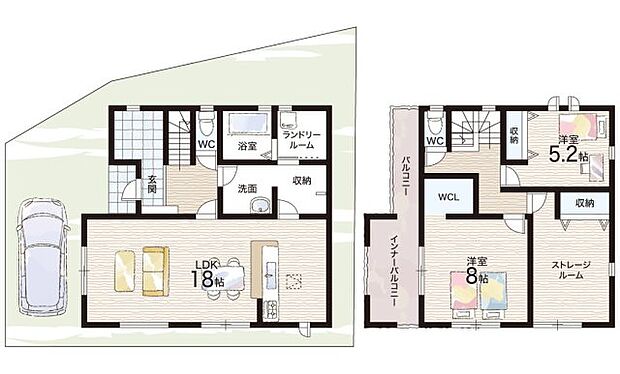【2LDK+S(納戸)】○曙川東小学校・・・徒歩6分 ○曙川南中学校・・・徒歩20分
