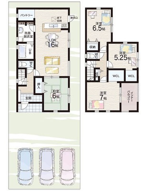 【4LDK】○纒向小学校・・・徒歩9分 ○大三輪中学校・・・徒歩33分