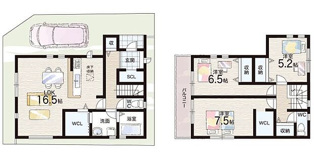 【3LDK】○西浦小学校・・・徒歩20分 ○峰塚中学校・・・徒歩17分