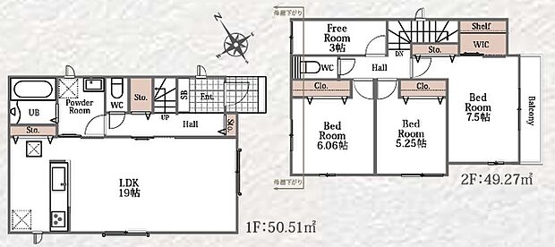【3LDK+S(納戸)】○末広小学校・・・徒歩10分 ○佐野中学校・・・徒歩15分