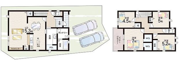 【4LDK】○小金台小学校・・・徒歩12分 ○富田林市明治池中学校・・・徒歩12分