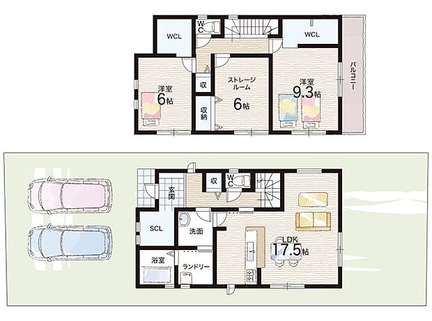 【2LDK+S(納戸)】○高石小学校・・・徒歩9分 ○高石中学校・・・徒歩14分