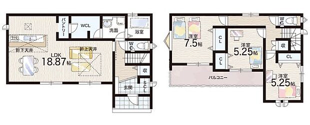 【4LDK】○田原本小学校・・・徒歩13分 ○田原本中学校・・・徒歩17分