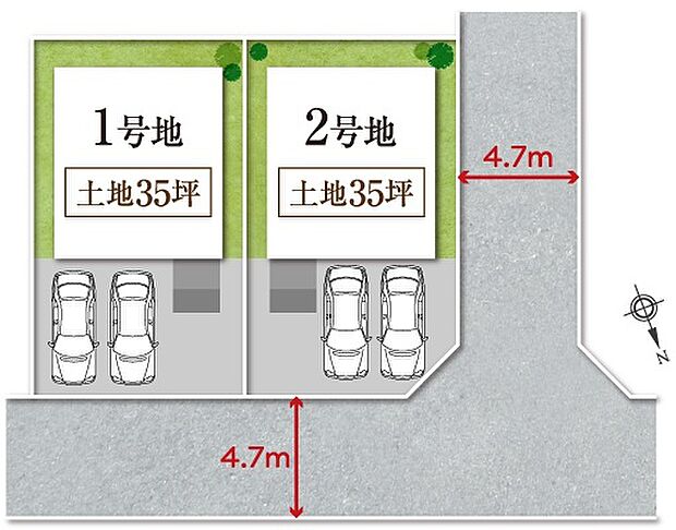 区画図＜全2区画＞