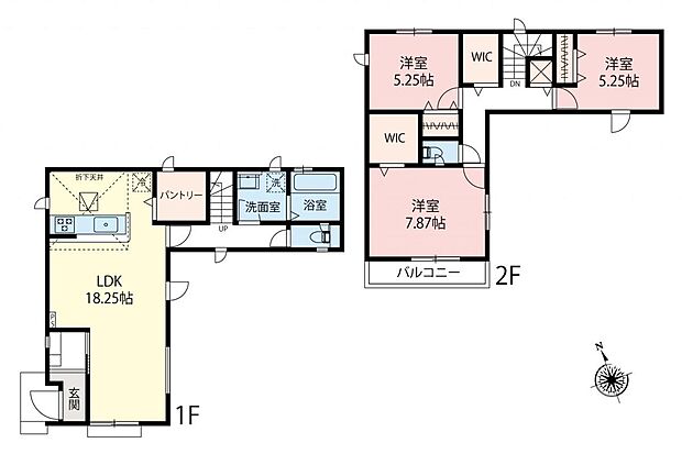 【3LDK】※土地面積：別途道路後退部分あり 0.68ｍ2（2号棟）
※不整形地（2号棟）
※カースペースは車種により制限がございます