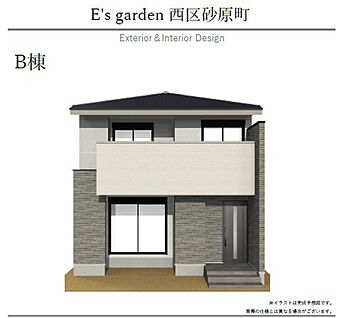 【B棟　外観パース】