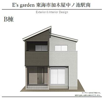 【B棟　外観パース】