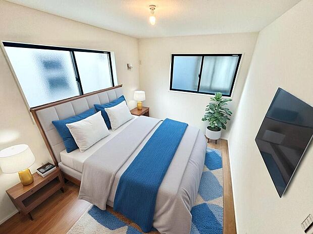 【洋室】個室は２階に４室集まっています。どの部屋にしようかな？賑やかな家族会議がはじまりそうですね。