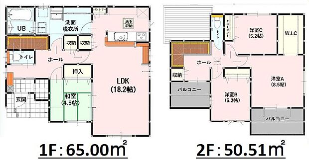 ２号棟　間取り